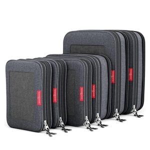 LeanTravel compression packing cubes, set of 6, black, never used
